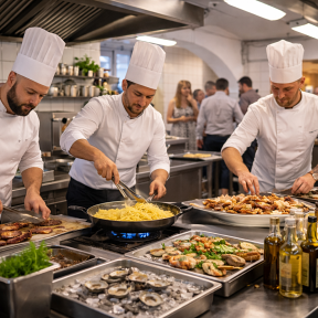 Küchenparty im Schloss